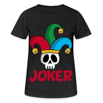 Joker et tête de mort - T-shirt respirant Femme - noir - Devant - AI Model Female 172 light (172cm)