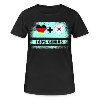 Allemagne et Corée du Sud Genial / Cadeau - T-shirt respirant Femme - noir - Devant - AI Model Female 172 light (172cm)