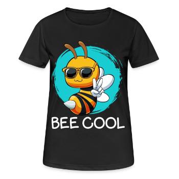 Bee Cool Bienchen mit Sonnenbrille - Frauen T-Shirt atmungsaktiv - Schwarz - Vorne - AI Model Female 172 light (172cm)