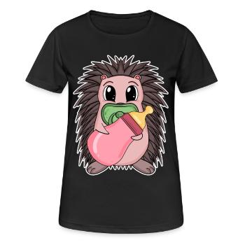 Baby Igel - Frauen T-Shirt atmungsaktiv - Schwarz - Vorne - AI Model Female 172 light (172cm)