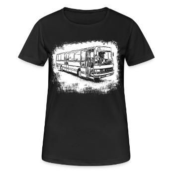 Setra S 213 UL Bus - Frauen T-Shirt atmungsaktiv - Schwarz - Vorne - AI Model Female 172 light (172cm)