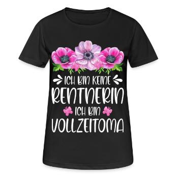 Oma - Ich bin keine Rentnerin Ich bin Vollzeitoma - Frauen T-Shirt atmungsaktiv - Schwarz - Vorne - AI Model Female 172 light (172cm)