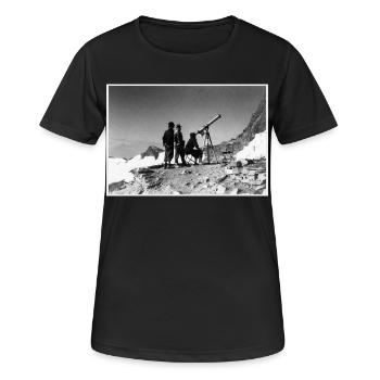 Trois hommes et un télescope - T-shirt respirant Femme - noir - Devant - AI Model Female 172 light (172cm)