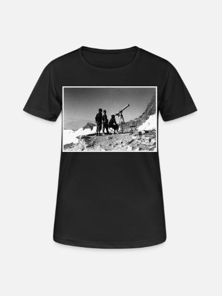 Three men and a telescope - Women's Breathable T-Shirt - black