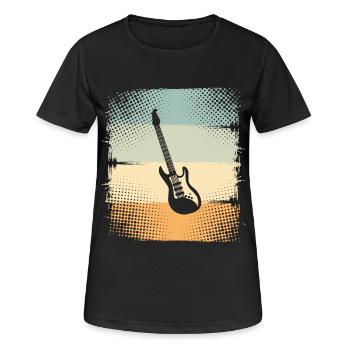 E-Gitarre - Frauen T-Shirt atmungsaktiv - Schwarz - Vorne - AI Model Female 172 light (172cm)