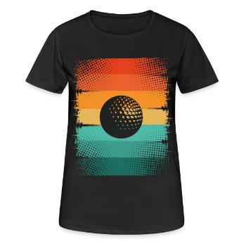 Golfball - Frauen T-Shirt atmungsaktiv - Schwarz - Vorne - AI Model Female 172 light (172cm)