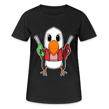 Gas station attendant Möwe petrol station - Women's Breathable T-Shirt - black - Front - AI Model Female 172 light (172cm)