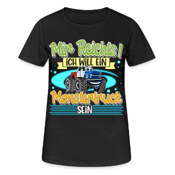 Monstertruck - Frauen T-Shirt atmungsaktiv - Schwarz - Vorne - AI Model Female 172 light (172cm)