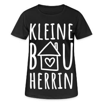 Kleine Bauherrin Tochter Haus Baustelle Hausbau - Frauen T-Shirt atmungsaktiv - Schwarz - Vorne - AI Model Female 172 light (172cm)