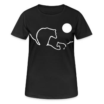 Mom bear and cub - Women's Breathable T-Shirt - black - Front - AI Model Female 172 light (172cm)