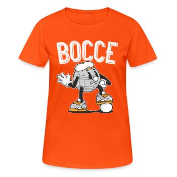 Bocce Bocce Ball Christmas Cap Bocce Ball - Women's Breathable T-Shirt - neon orange - Front - AI Model Female 172 dark (172cm)