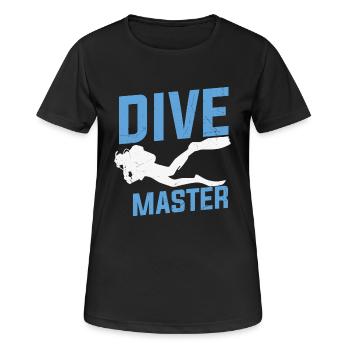 Tauchen Zitat Dive Master Scuba Diving - Frauen T-Shirt atmungsaktiv - Schwarz - Vorne - AI Model Female 172 light (172cm)