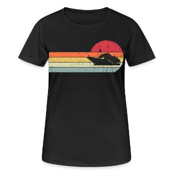 Schiff - Frauen T-Shirt atmungsaktiv - Schwarz - Vorne - AI Model Female 172 light (172cm)