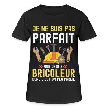Bricoleur - T-shirt respirant Femme - noir - Devant - AI Model Female 172 light (172cm)