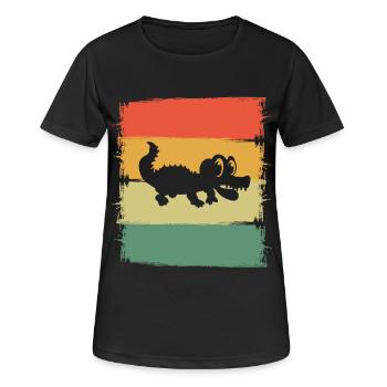 Aligator Crocodile - T-shirt respirant Femme - noir - Devant - AI Model Female 172 light (172cm)