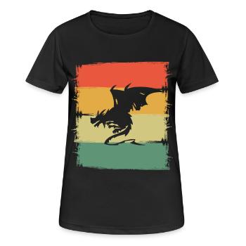 Drache Drachen - Frauen T-Shirt atmungsaktiv - Schwarz - Vorne - AI Model Female 172 light (172cm)