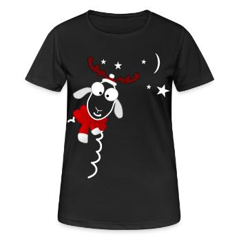 Weihnachten - Frauen T-Shirt atmungsaktiv - Schwarz - Vorne - AI Model Female 172 light (172cm)