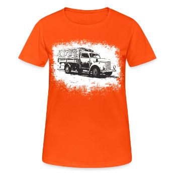 Framo Barkas V 901/2 - T-shirt respirant Femme - orange néon - Devant - AI Model Female 172 dark (172cm)