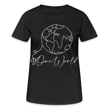 Monde - T-shirt respirant Femme - noir - Devant - AI Model Female 172 light (172cm)