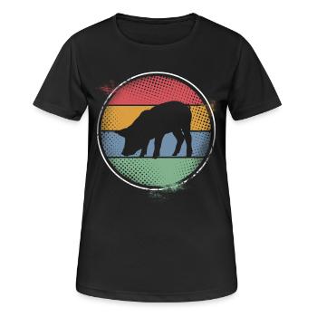 Cochon - T-shirt respirant Femme - noir - Devant - AI Model Female 172 light (172cm)
