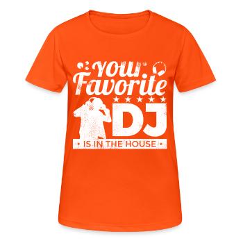 Favorite DJ - Women's Breathable T-Shirt - neon orange - Front - AI Model Female 172 dark (172cm)