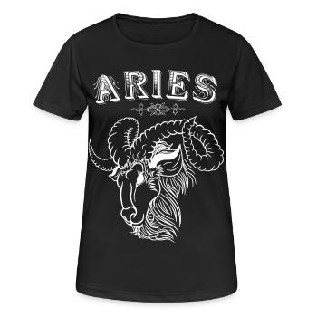 Aries zodiac sign Aries Aries - Women's Breathable T-Shirt - black - Front - AI Model Female 172 light (172cm)
