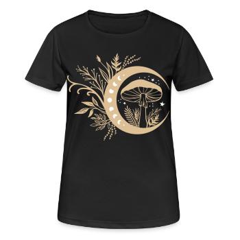 Cottagecore Champignon Esthétique - T-shirt respirant Femme - noir - Devant - AI Model Female 172 light (172cm)