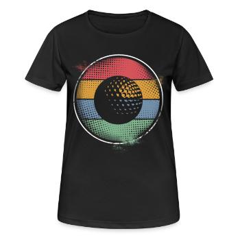 Golfball Golf - Frauen T-Shirt atmungsaktiv - Schwarz - Vorne - AI Model Female 172 light (172cm)