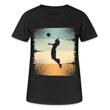 Volley-ball - T-shirt respirant Femme - noir - Devant - AI Model Female 172 light (172cm)