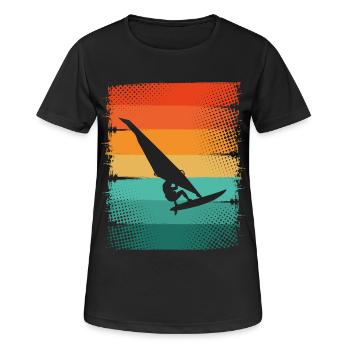 Planche à voile - T-shirt respirant Femme - noir - Devant - AI Model Female 172 light (172cm)