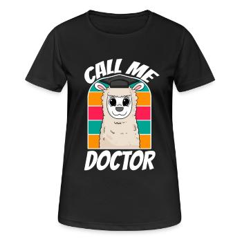 Thèse de doctorat Doctorat Doctorat - T-shirt respirant Femme - noir - Devant - AI Model Female 172 light (172cm)
