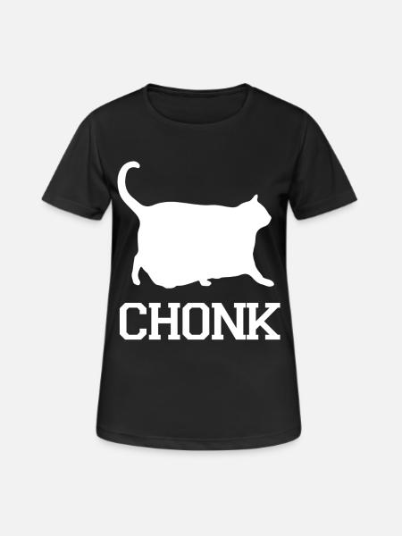Cat chonk - Women's Breathable T-Shirt - black