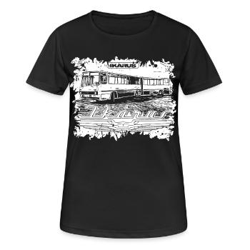 Ikarus Bus articulated bus - Women's Breathable T-Shirt - black - Front - AI Model Female 172 light (172cm)
