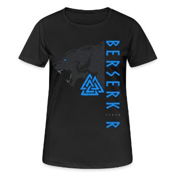 Berserkir Ours Paganisme nordique Viking Wotan Nœud - T-shirt respirant Femme - noir - Devant - AI Model Female 172 light (172cm)