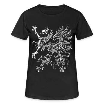 Vorpommern Greif - Frauen T-Shirt atmungsaktiv - Schwarz - Vorne - AI Model Female 172 light (172cm)
