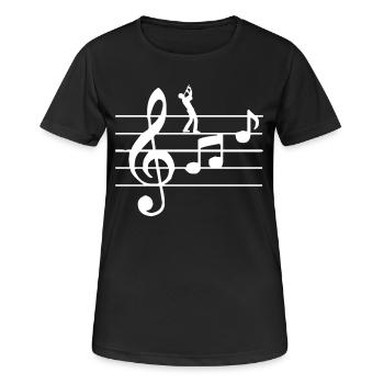 Flute Wind Instruments - Women's Breathable T-Shirt - black - Front - AI Model Female 172 light (172cm)