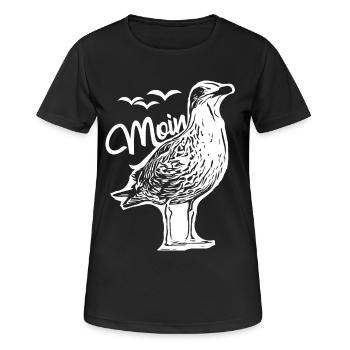 Mouettes Moin Mouettes - T-shirt respirant Femme - noir - Devant - AI Model Female 172 light (172cm)