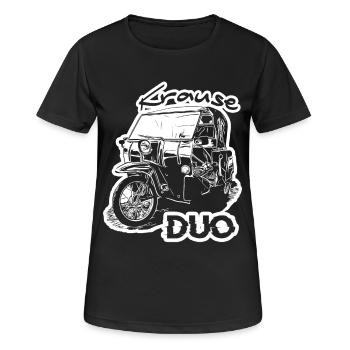 Krause Duo - Frauen T-Shirt atmungsaktiv - Schwarz - Vorne - AI Model Female 172 light (172cm)