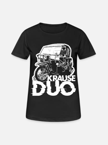 Krause Duo - Frauen T-Shirt atmungsaktiv - Schwarz