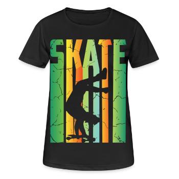 Skateboard Rider - Women's Breathable T-Shirt - black - Front - AI Model Female 172 light (172cm)