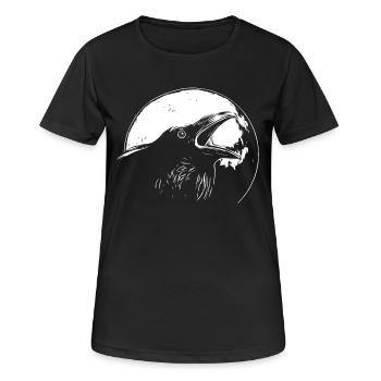 Corbeau en pleine lune - T-shirt respirant Femme - noir - Devant - AI Model Female 172 light (172cm)
