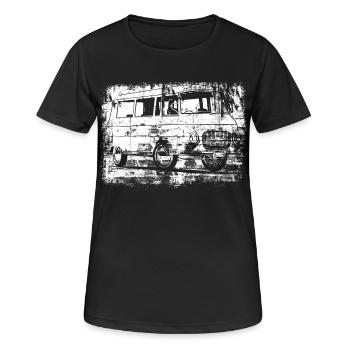 Barkas B1000 Grunge Look - Women's Breathable T-Shirt - black - Front - AI Model Female 172 light (172cm)