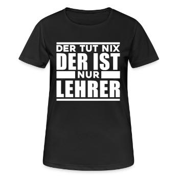 Lehrer - Frauen T-Shirt atmungsaktiv - Schwarz - Vorne - AI Model Female 172 light (172cm)
