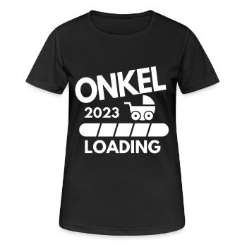 Onkel 2023 - Onkel werden - Frauen T-Shirt atmungsaktiv - Schwarz - Vorne - AI Model Female 172 light (172cm)