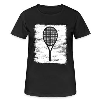 Tennis racket - Women's Breathable T-Shirt - black - Front - AI Model Female 172 light (172cm)