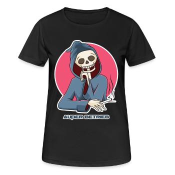 Außer Betrieb - Frauen T-Shirt atmungsaktiv - Schwarz - Vorne - AI Model Female 172 light (172cm)