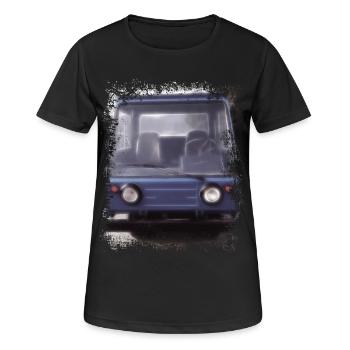 Multicar M25 - Frauen T-Shirt atmungsaktiv - Schwarz - Vorne - AI Model Female 172 light (172cm)