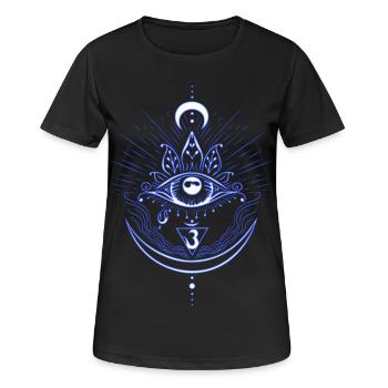 Third Eye Chakra Symbol Third Eye - Women's Breathable T-Shirt - black - Front - AI Model Female 172 light (172cm)