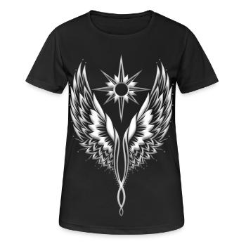 Angel Wing Angel Wing Archange - T-shirt respirant Femme - noir - Devant - AI Model Female 172 light (172cm)