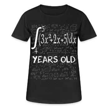 75th birthday 75 years mathematical integral - Women's Breathable T-Shirt - black - Front - AI Model Female 172 light (172cm)